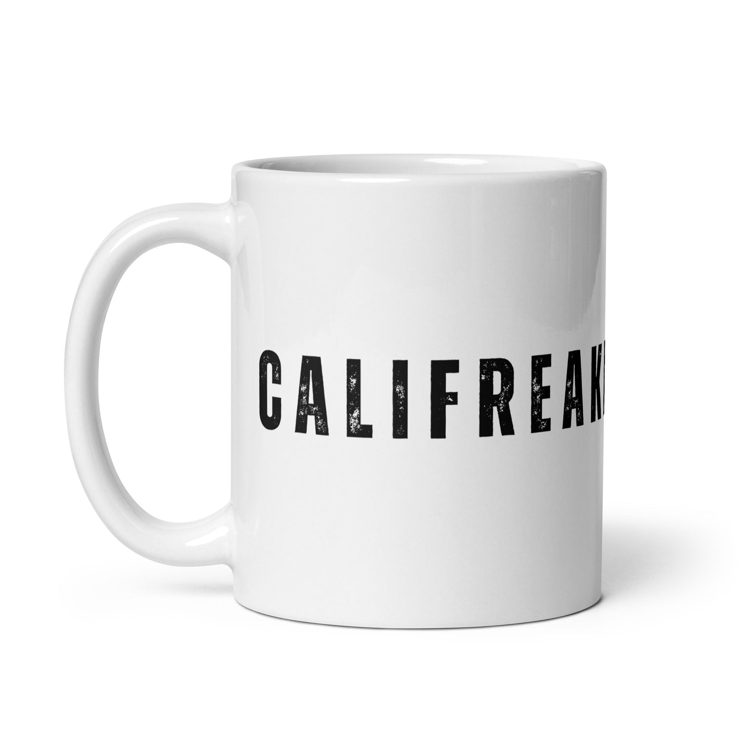 White glossy mug
