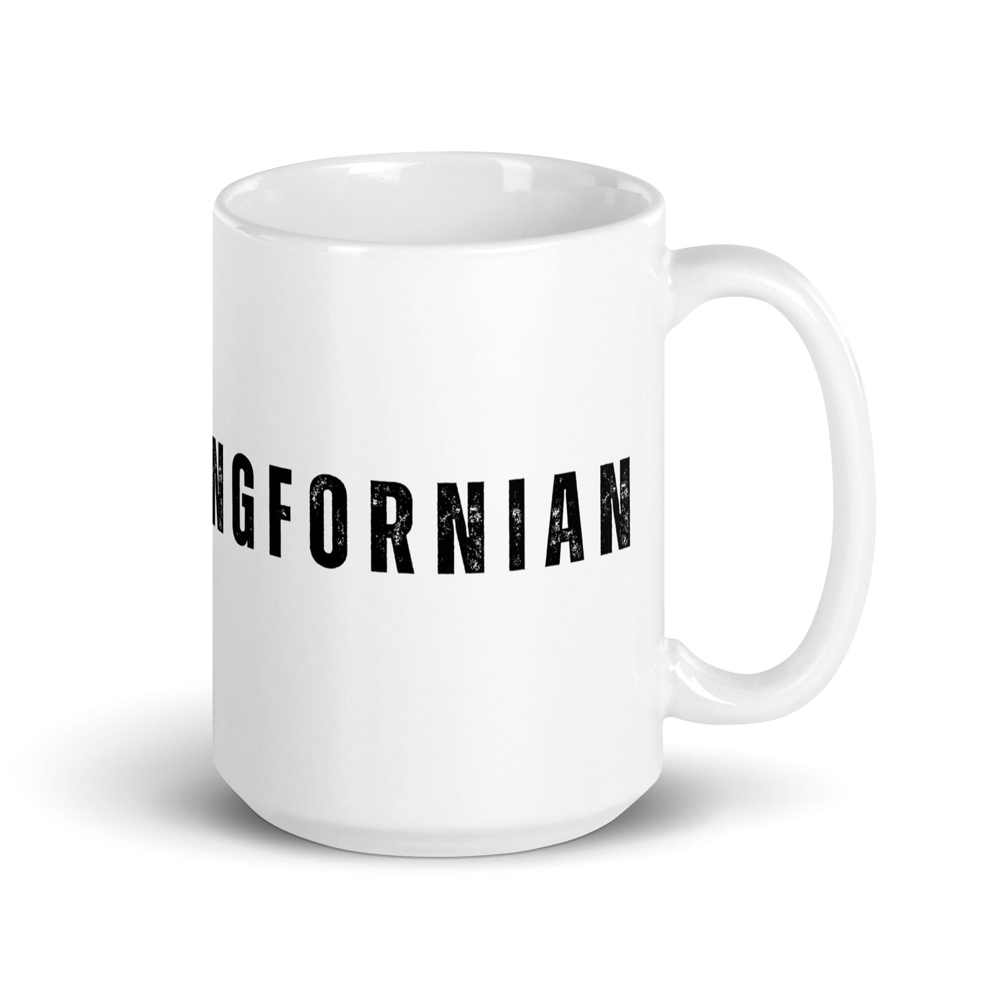 White glossy mug