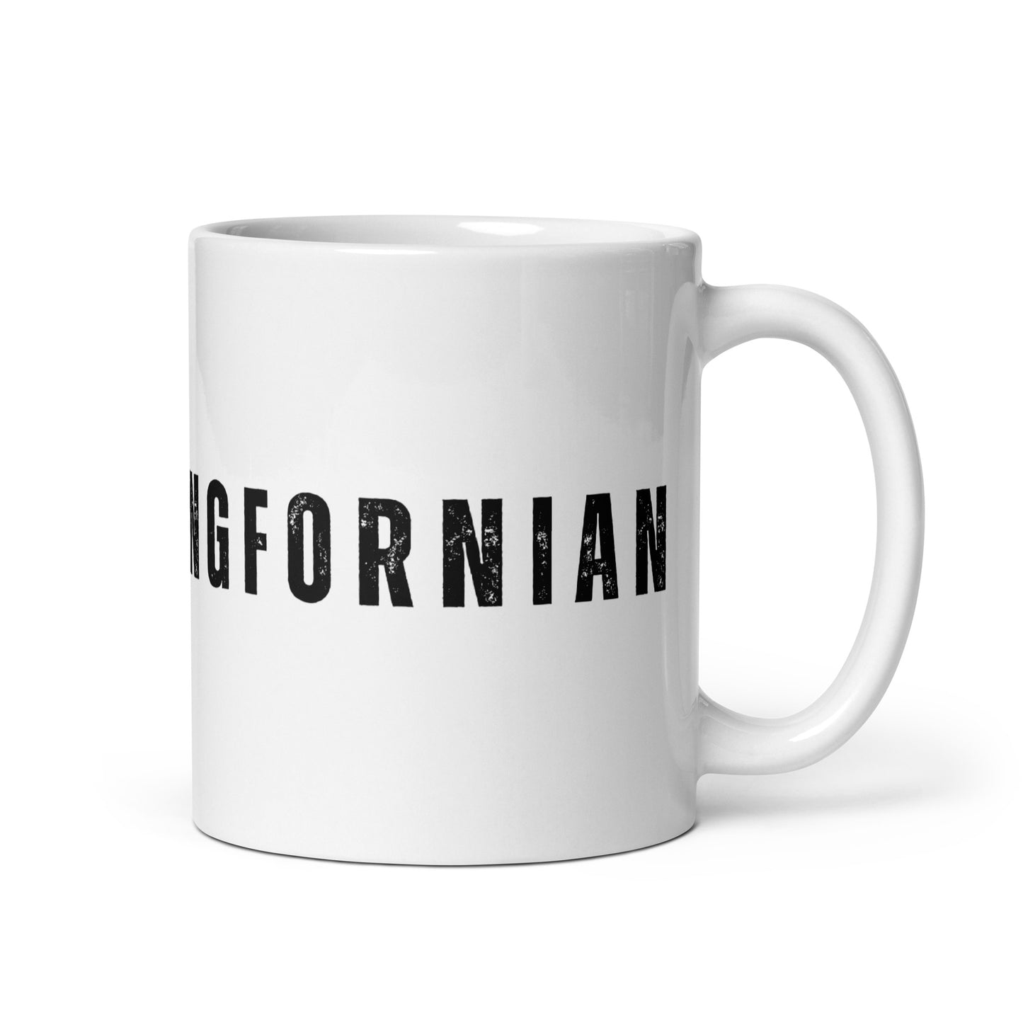 White glossy mug