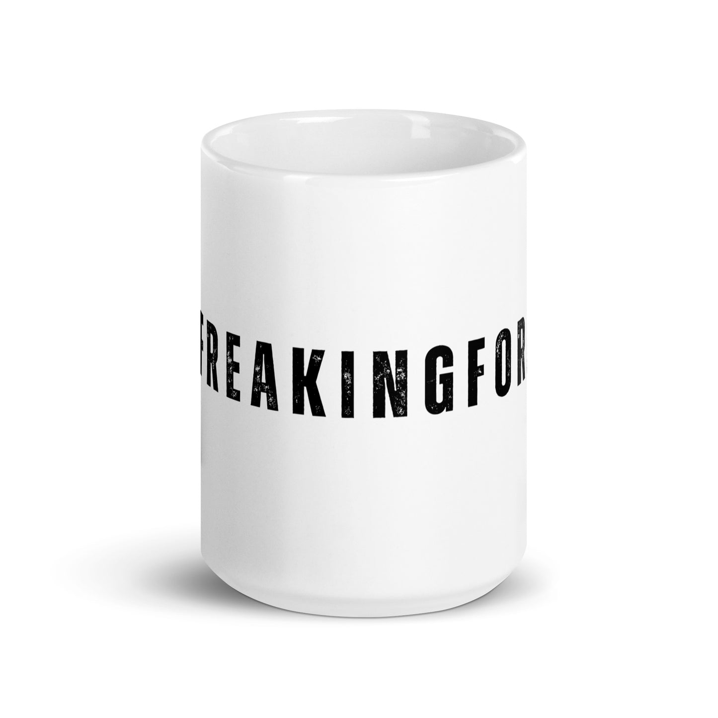 White glossy mug