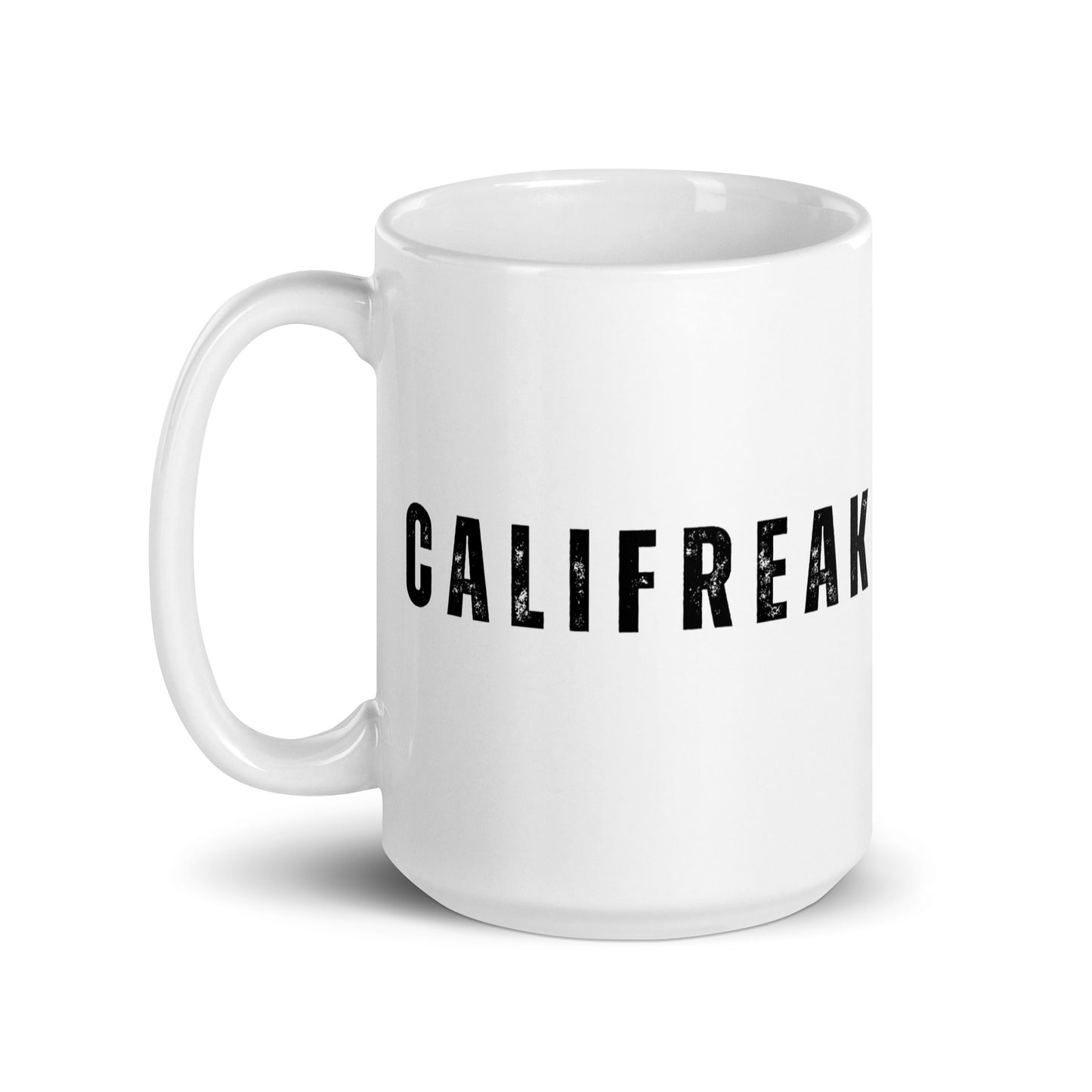 White glossy mug